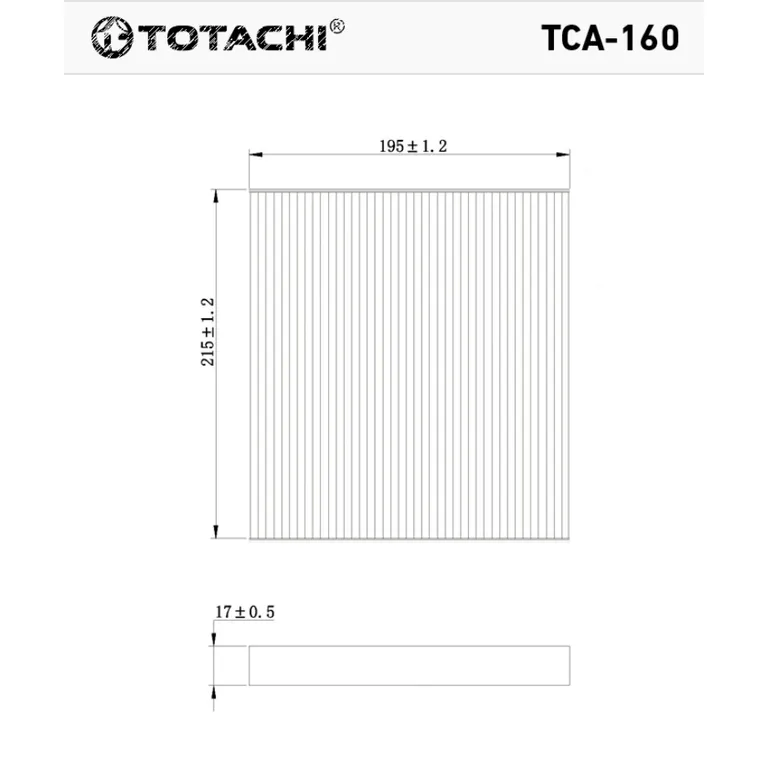 Фильтр салона TOTACHI TCA-160 AC-101 88568-52010 MANN CU 1828 TOTACHI TCA-160