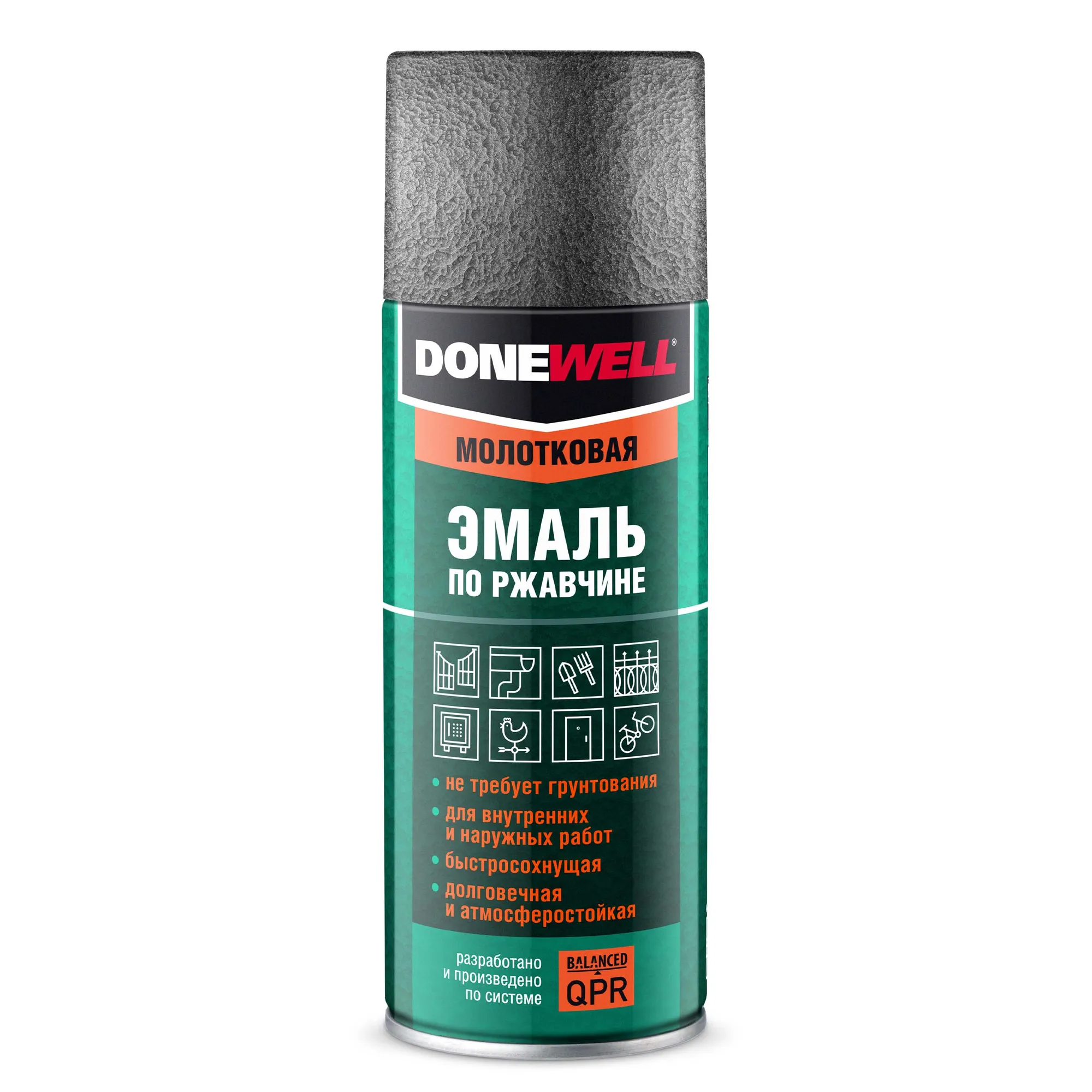 Эмаль DONEWELL молотковая по ржавчине серебристая DONEWELL KERRY DW3001