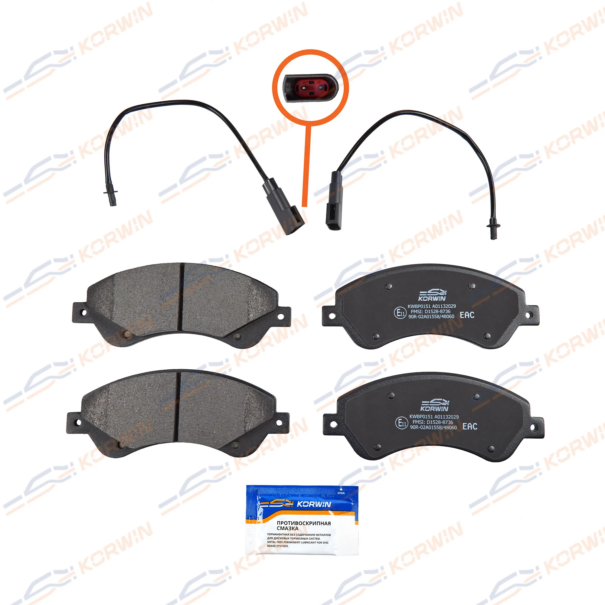 Колодки тормозные перед. Ford Transit 06- KORWIN KWBP0151