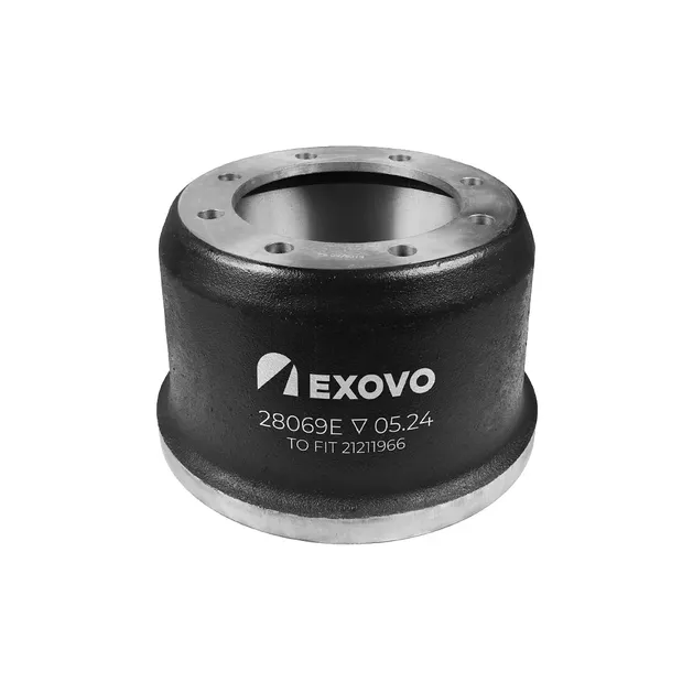Барабан тормозной 350х214 351x200/219 H263 d25.5/275 n8x24 ROR EXOVO 28069E