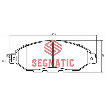 Колодка торм диск пер Nissan Pathfinder 3.5 2013-; Nissan Murano 3.5 2014-; Infiniti Qx60 3.5 2012- SEGMATIC SGBP2628