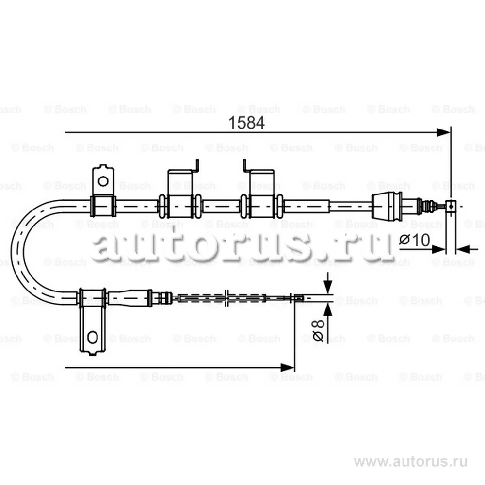трос ручника л.L1735 Hyundai Gets all 01 disk BOSCH 1 987 482 223