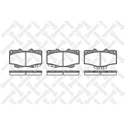 Колодки дисковые п. Toyota Land Cruiser 4.0-4.2TD 90> /4Runner 2.4-3.0TD 87-96 STELLOX 437001_SX
