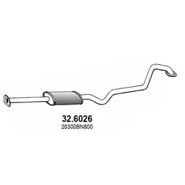 Глушитель средняя часть ALMERA N16 (2000-2006) ASSO 32.6026