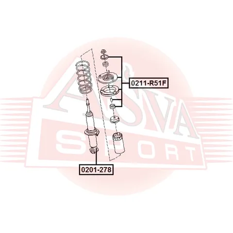 Опора переднего амортизатора ASVA 0211-R51F
