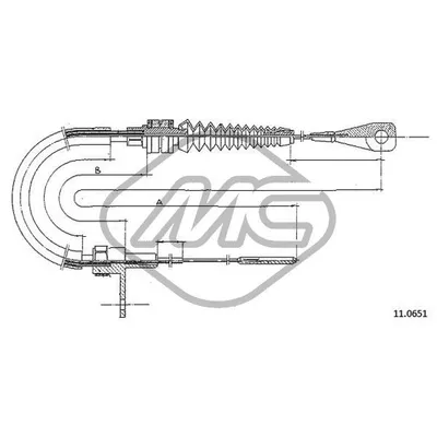 Трос газа TRANSPORTER Metalcaucho 83840