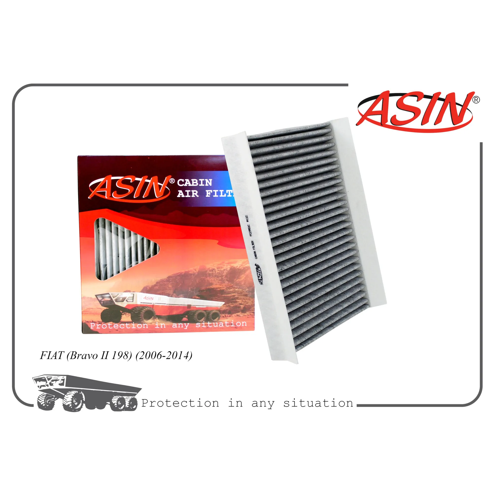 Фильтр салонный 71736776/ASIN.FC2951C (угольный) A ASIN ASINFC2951C