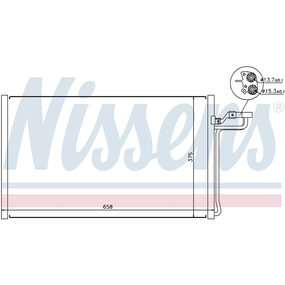 Радиатор кондиционера VOLVO C30/S40/V50 all Diesel 06-> NISSENS 940220