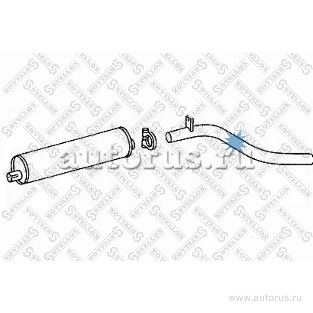 Труба глушителя 2-изг. MB 407/408/409/4 STELLOX 8203626_SX