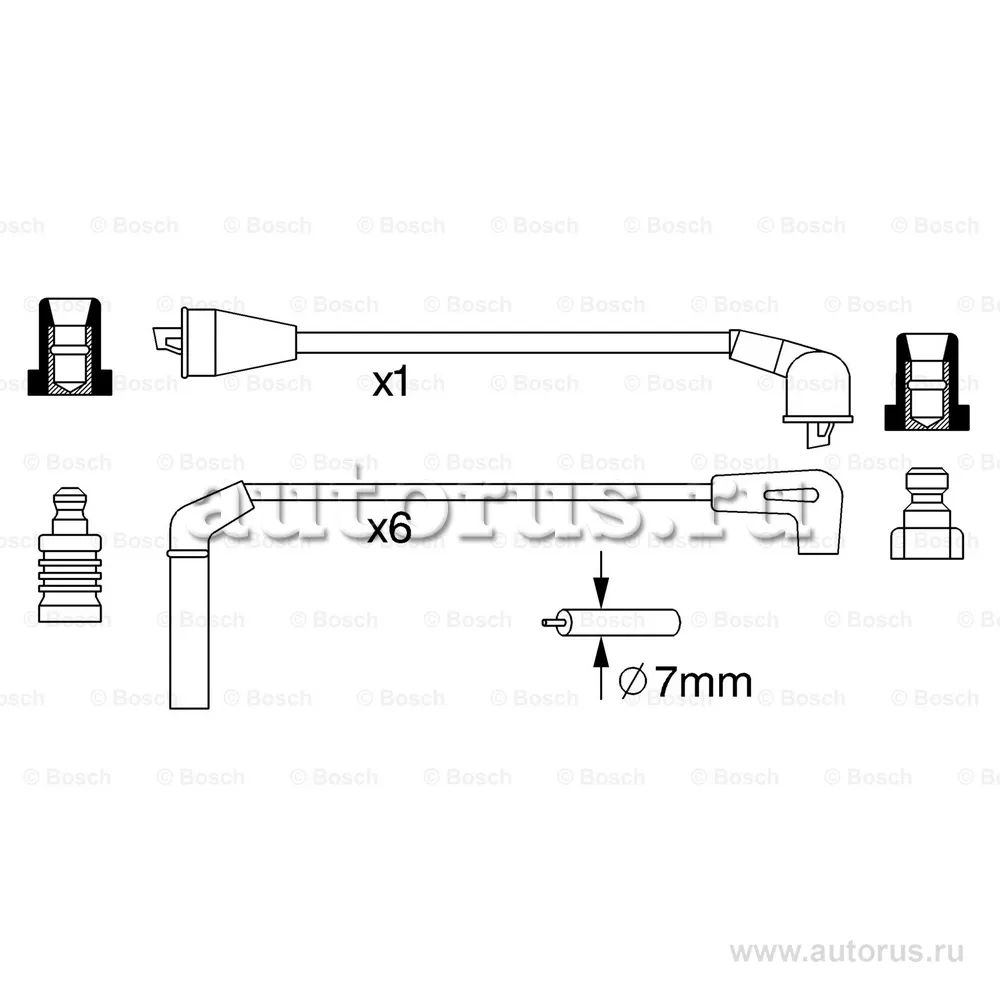 Комплект проводов Chrysler Voyager 3.3 3.8i 90 01 BOSCH 0 986 357 248