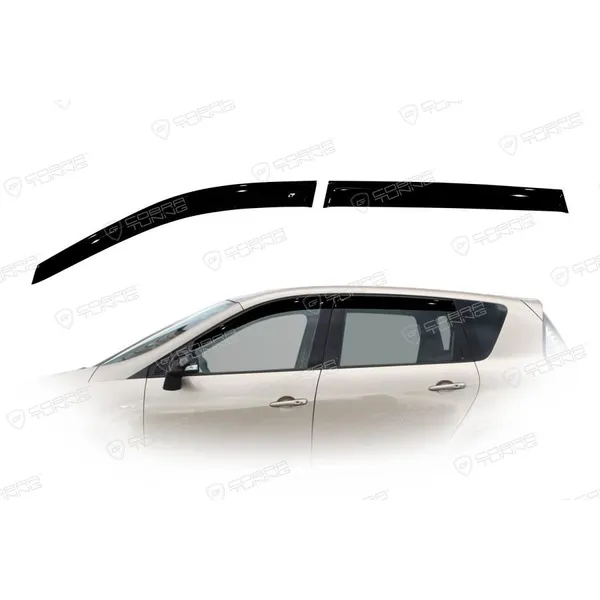 Дефлектора на окна Renault Scenic III 2009EuroStandard деф.окон Cobra Tuning RE12209