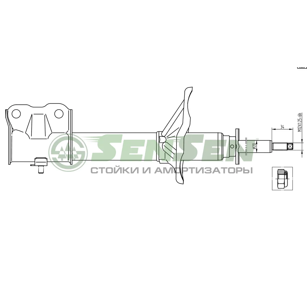 Амортизатор пер.MITSUBISHI LANCER CS1A (CS,CT# )  1300(SEDAN)  09/2000 - . SENSEN 42130140