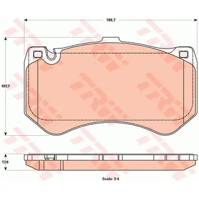 Колодки дисковые передние mb w212 6.3 e63amg 09 TRW GDB1907