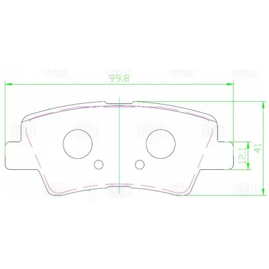 Колодки торм. для а/м Hyundai Solaris (10-)/Kia Rio (10-) диск. зад. (керам.) (PF 2281) PRO TRIALLI PF 2281