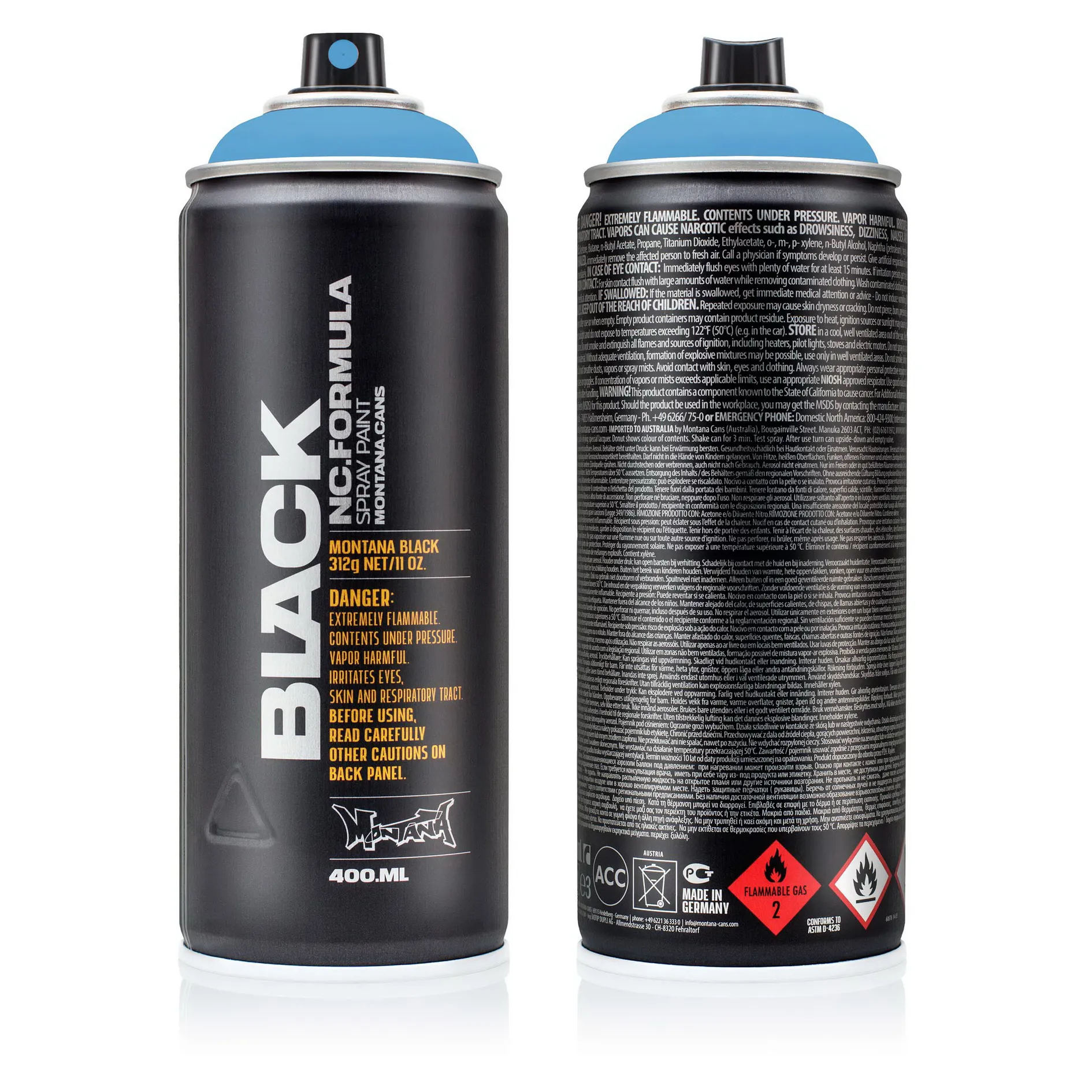 Краска BLACK светло-голубая MONTANA CANS 5030 BLK