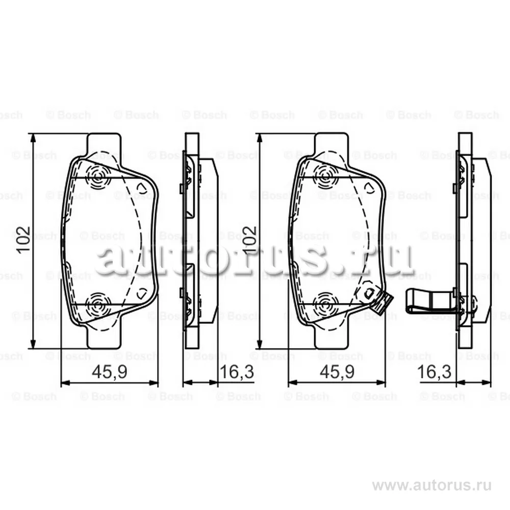 Колодки тормозные задние, Premium-2 BOSCH 0 986 495 073