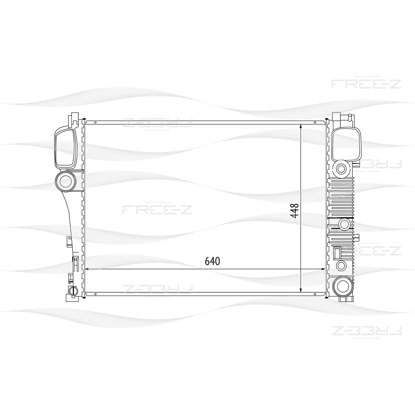 Радиатор охлаждения MERCEDES W221 05-> FREE-Z KK0231