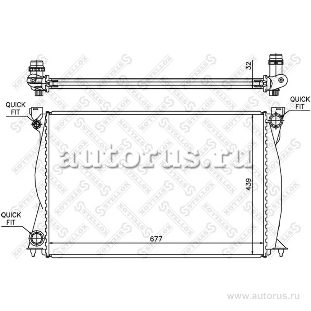 Радиатор системы охлаждения МКПП Audi STELLOX 1025505_SX