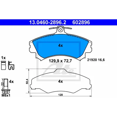 Колодки дисковые п MITSUBISHI COLT ATE 13046028962