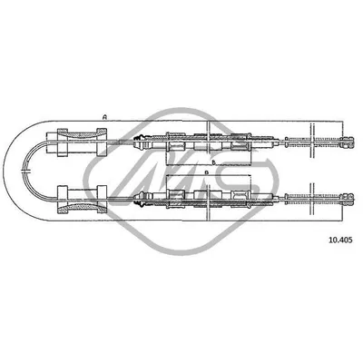 Трос ручника 80 ALL Metalcaucho 80540