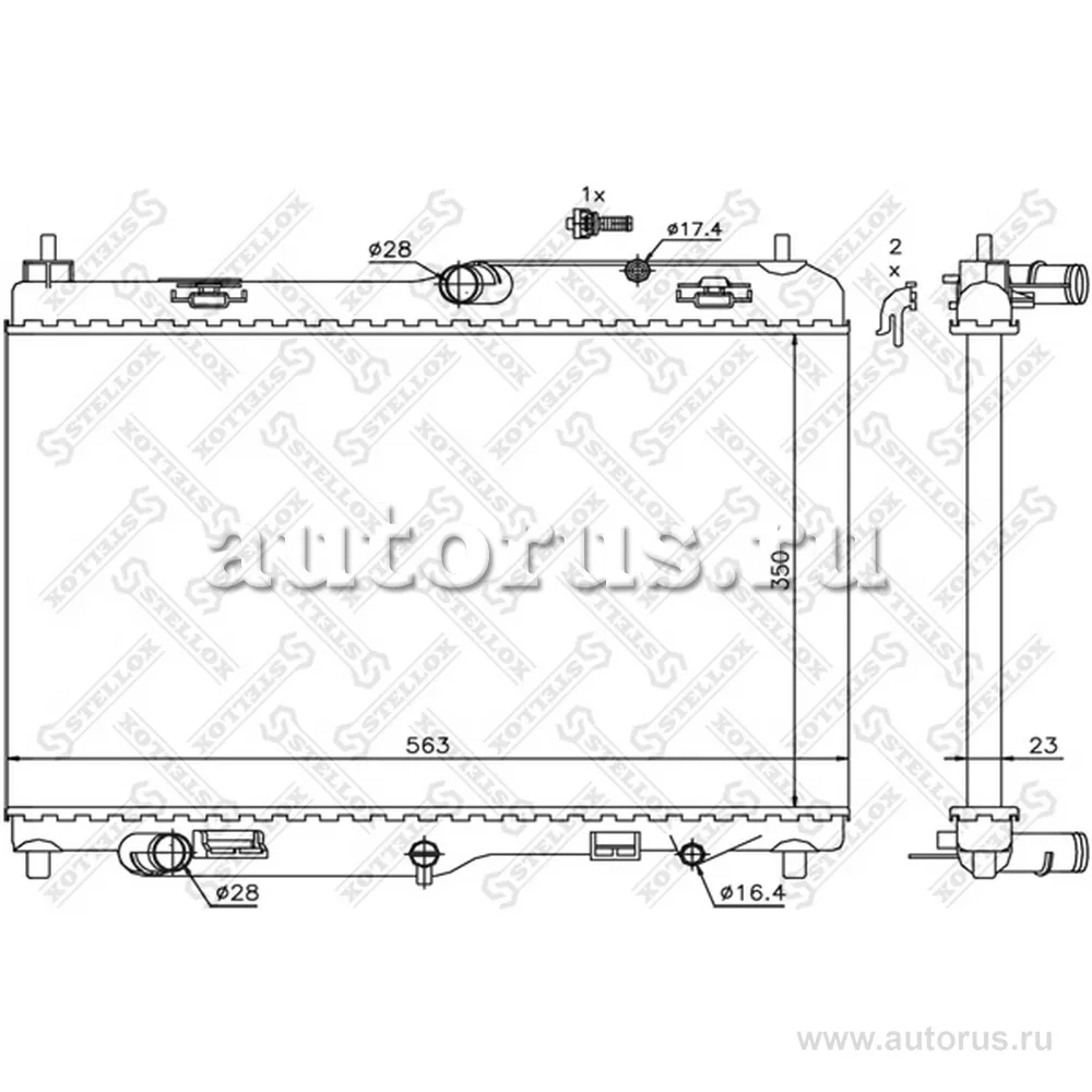Радиатор системы охлаждения АКПП Ford Fiesta 1.4EFi 08> STELLOX 10-25410-SX