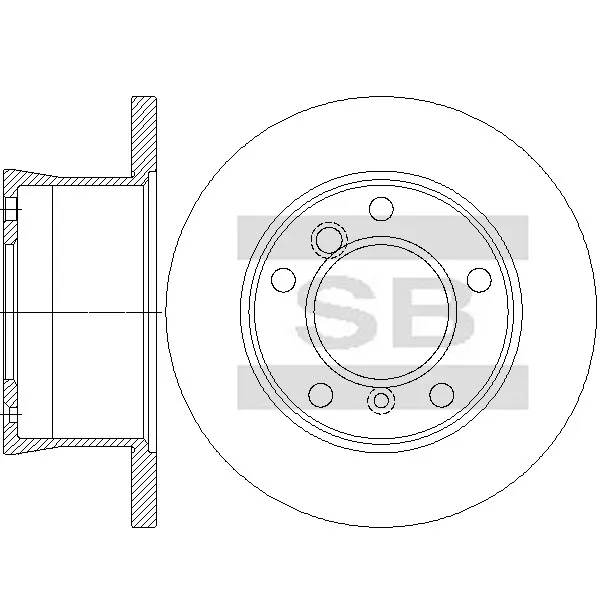 Диск тормозной задний SANGSIN BRAKE SD5712