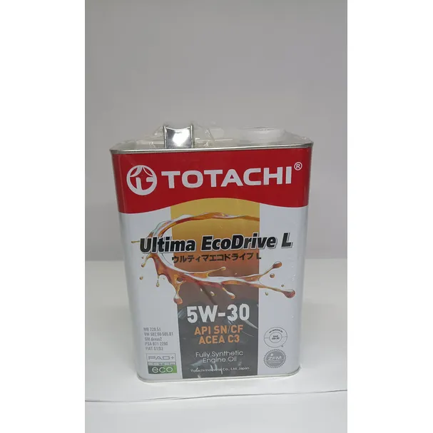 Масло моторное TOTACHI Ultima EcoDrive L Fully Synthetic SN/CF 5W-30 синтетическое 4 л УЦЕНКА! 12104-N4