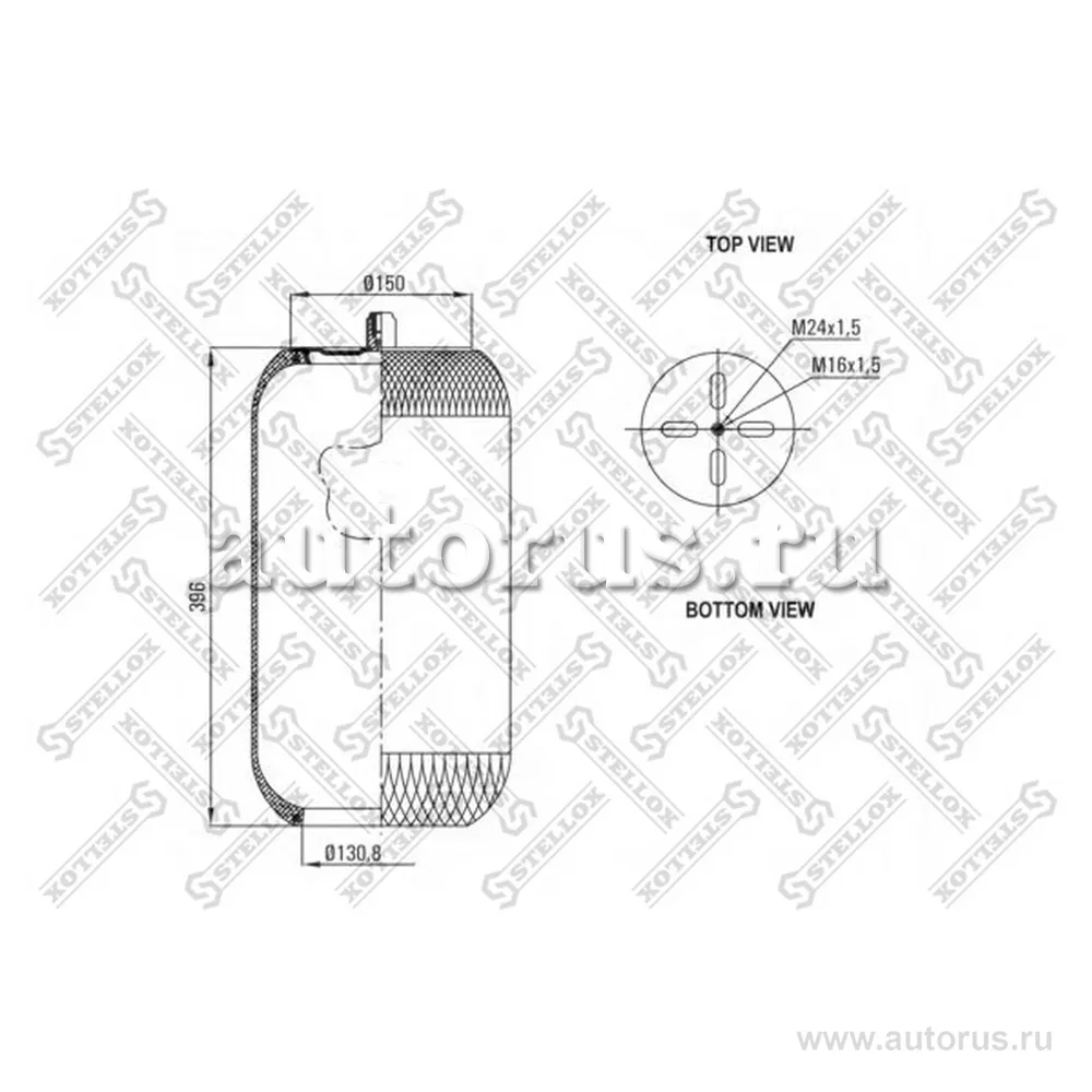 Пневмоподушка Omn MB STELLOX 90-36342-SX