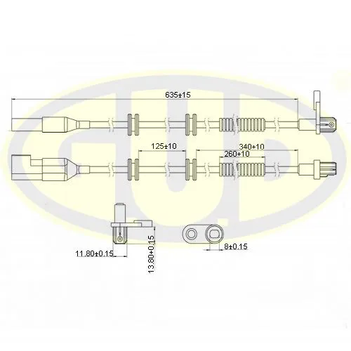 ДАТЧИК ABS ЗАДН FORD FOCUS ПРАВ G.U.D GABS01410