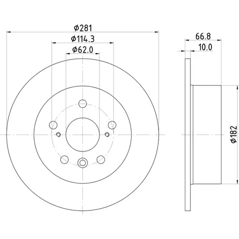 Диск тормозной с покрытием NISSHINBO ND1077K