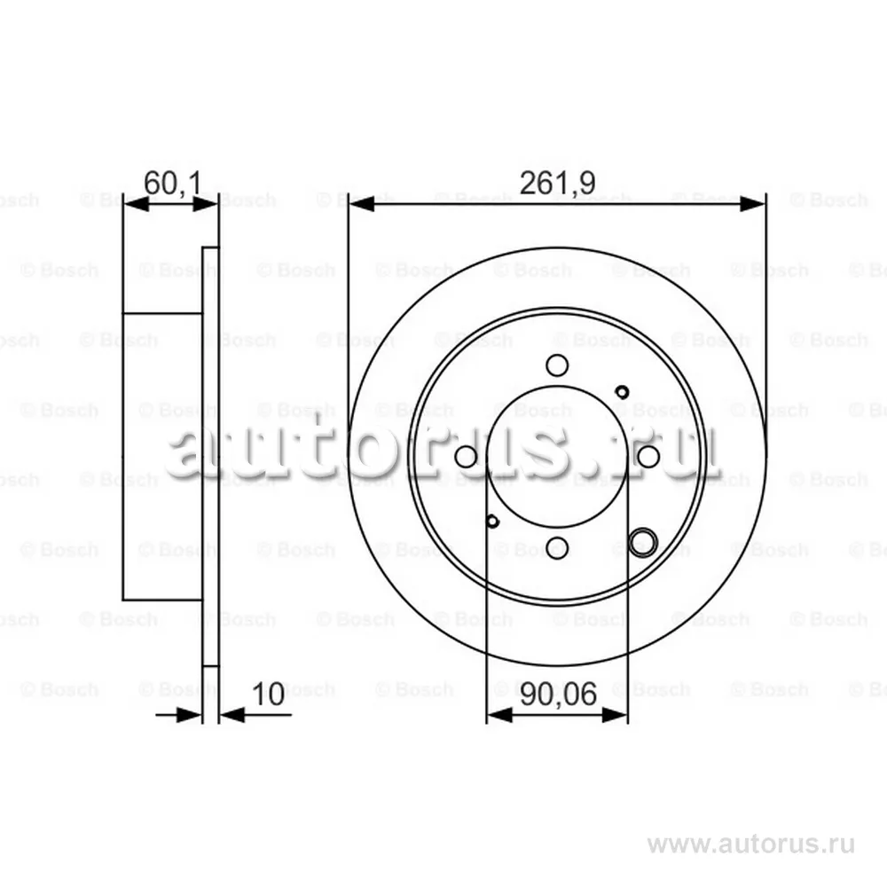 Диск тормозной задний BOSCH 0986479S53