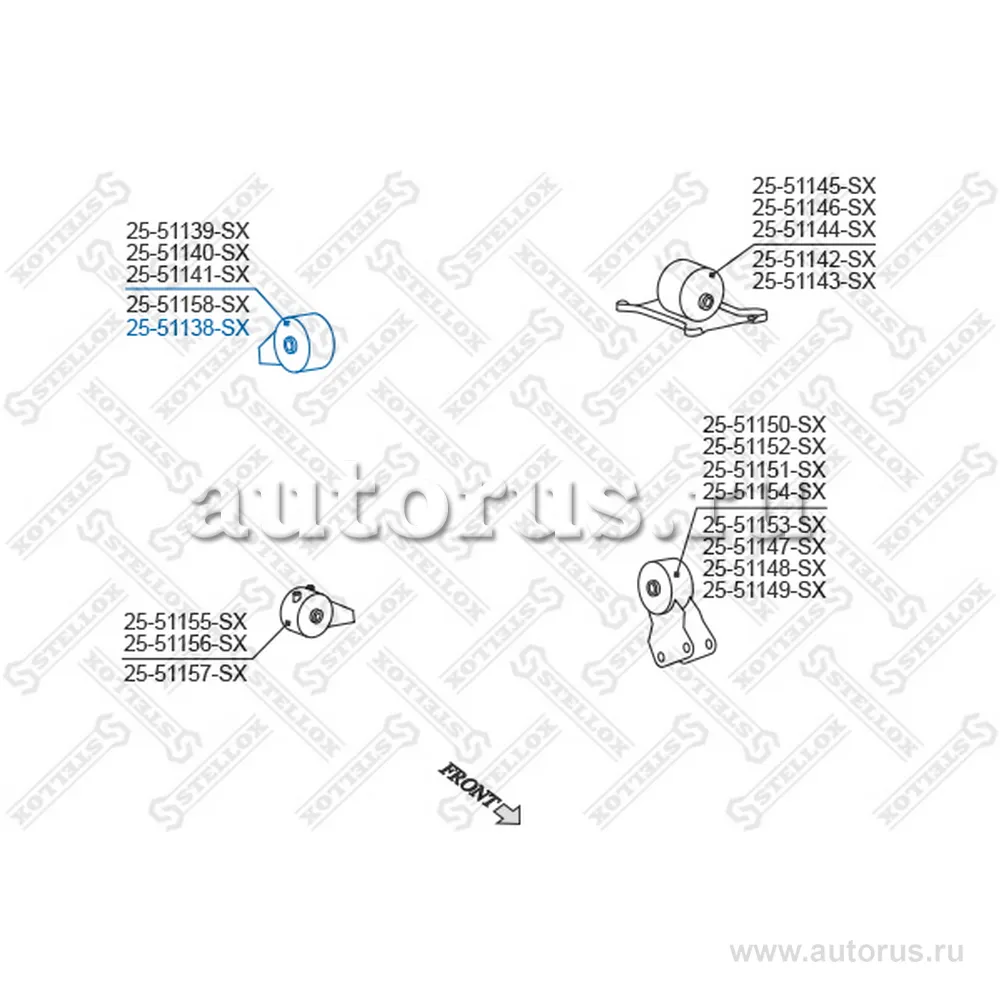 Подушка ДВС зад.KIA Magentis all 01МКП STELLOX 2551138_SX