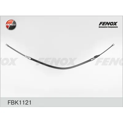 Трос стояночного тормоза VW POLO, 1.0-1.4, 85- C ДВУХ СТОРОН, БАРАБ. МЕХ. x FENOX FBK1121