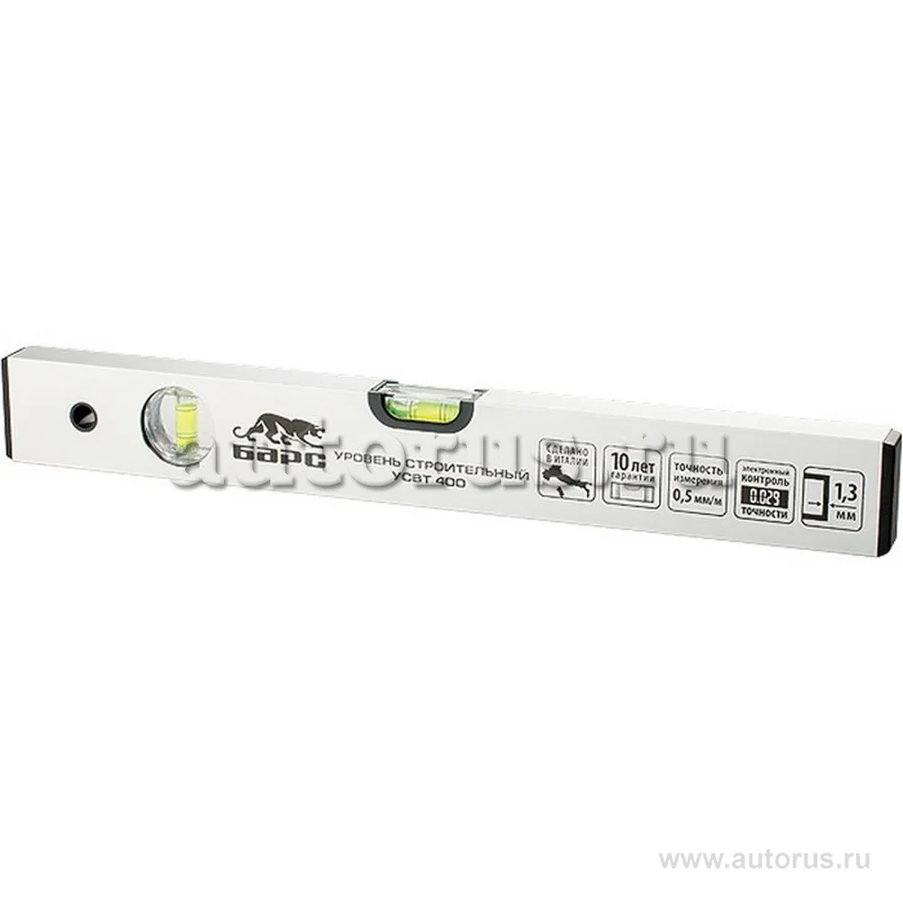 Уровень алюминиевый, 1800 мм, толщина профиля 1, 3 мм, 2 глазка БАРС 35138