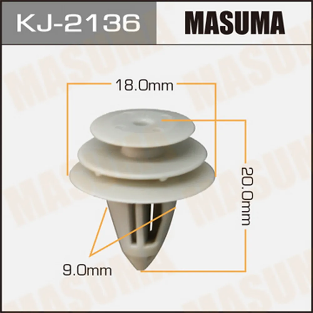 Клипса пласт. INFINITI/NISSAN/SUBARU MASUMA kj2136