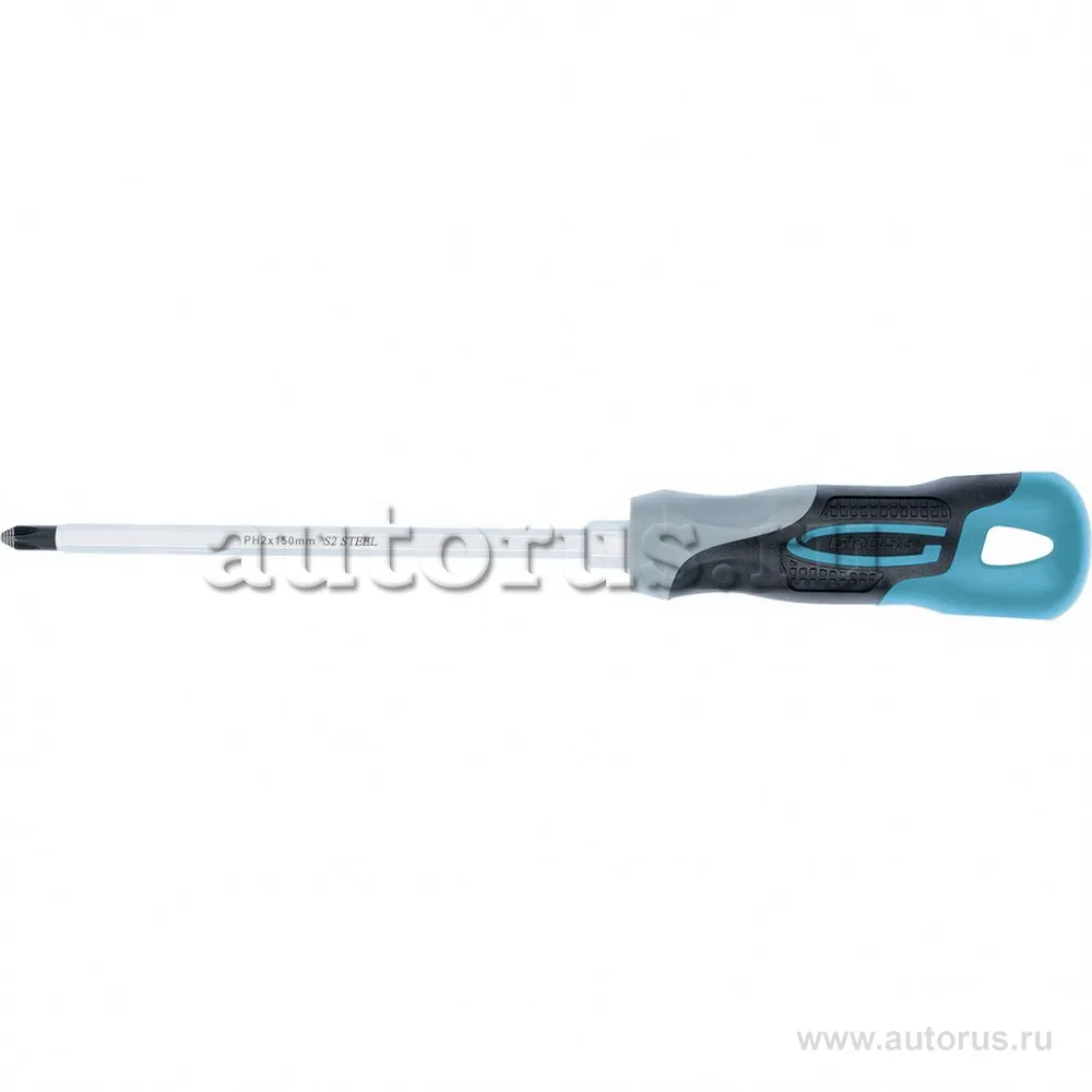 Отвертка PH2x150 мм, S2, трехкомпонентная ручка GROSS 12145