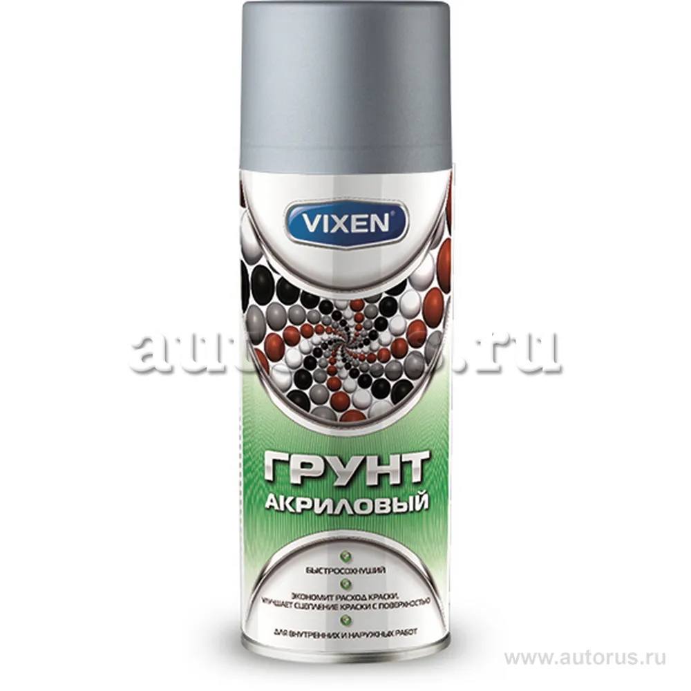 Грунт универсальный акриловый, серый, аэрозоль 520 мл VIXEN VX22002