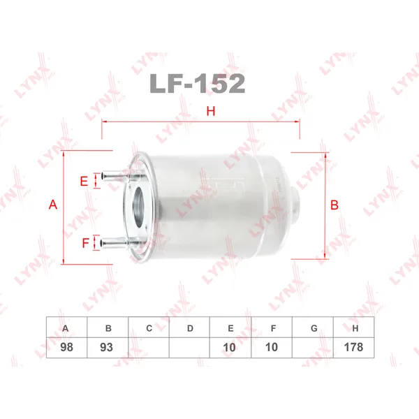 Фильтр топливный LYNXauto LF-152