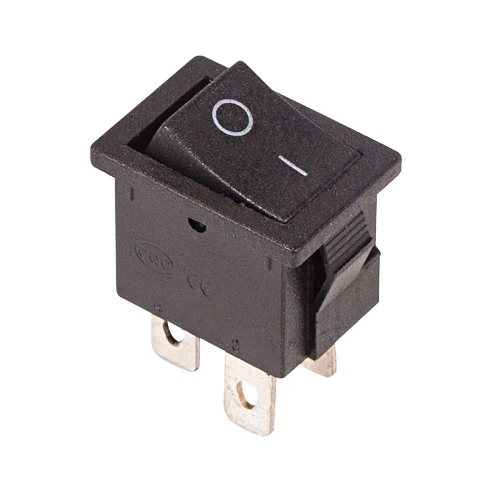 Выключатель клавишный 250V 6А (4с) ON-OFF черный Mini (RWB-208, SC-768) REXANT 36-2146