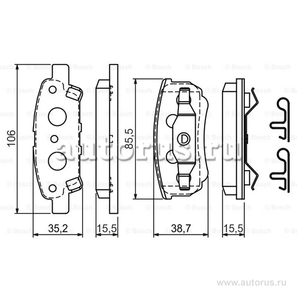 Колодки тормозные MITSUBISHI LANCER IX 03>OUTLANDER 03>08 задние