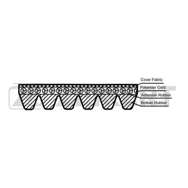 Ремень приводной ZEKKERT KR6PK2579