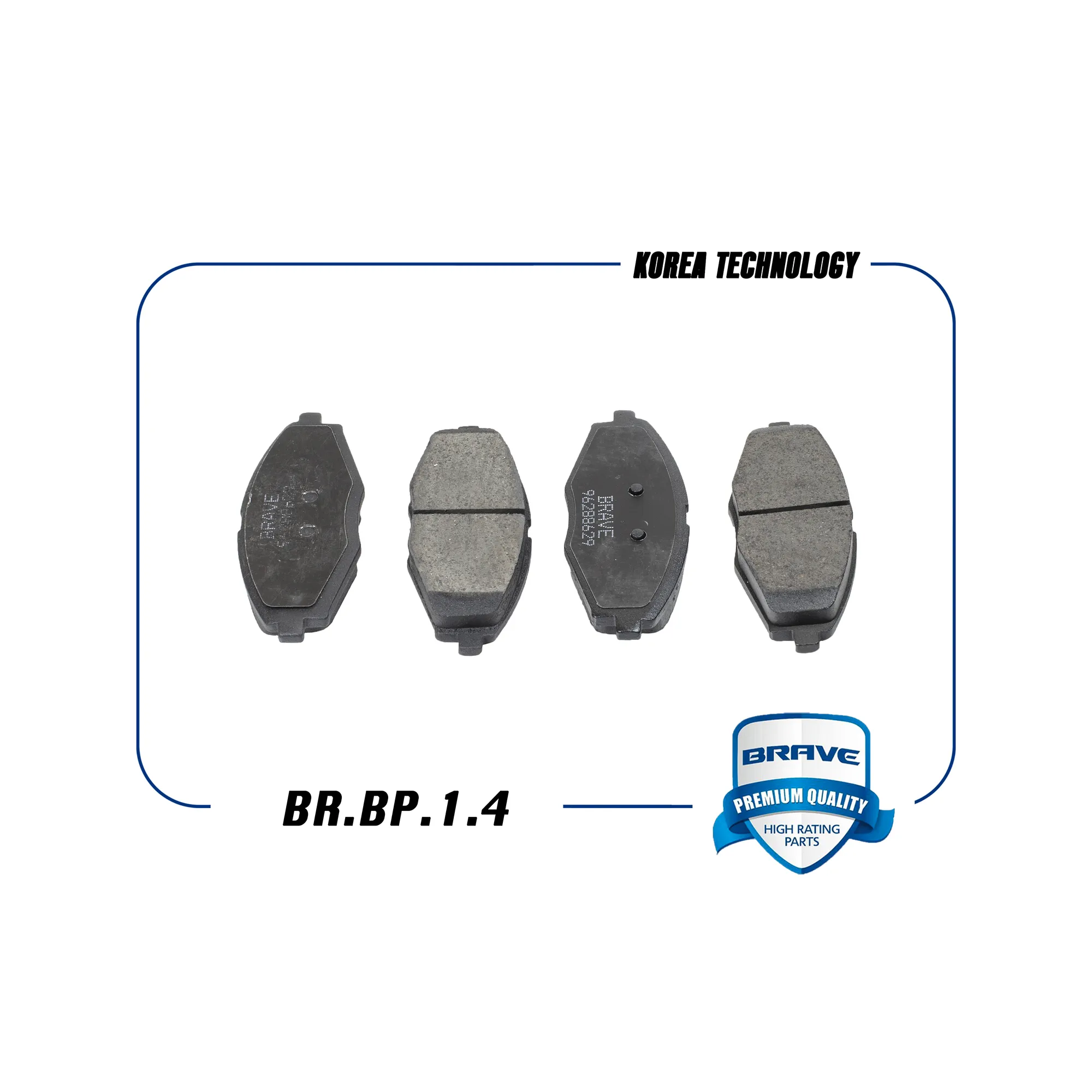 Колодки передние Daewoo Matiz,Chevrolet Lanos,Daewoo NexiaV8R13 BRAVE BR.BP.1.4