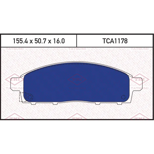 Колодки тормозные дисковые передние MITSUBISHI L200 06-> TATSUMI TCA1178