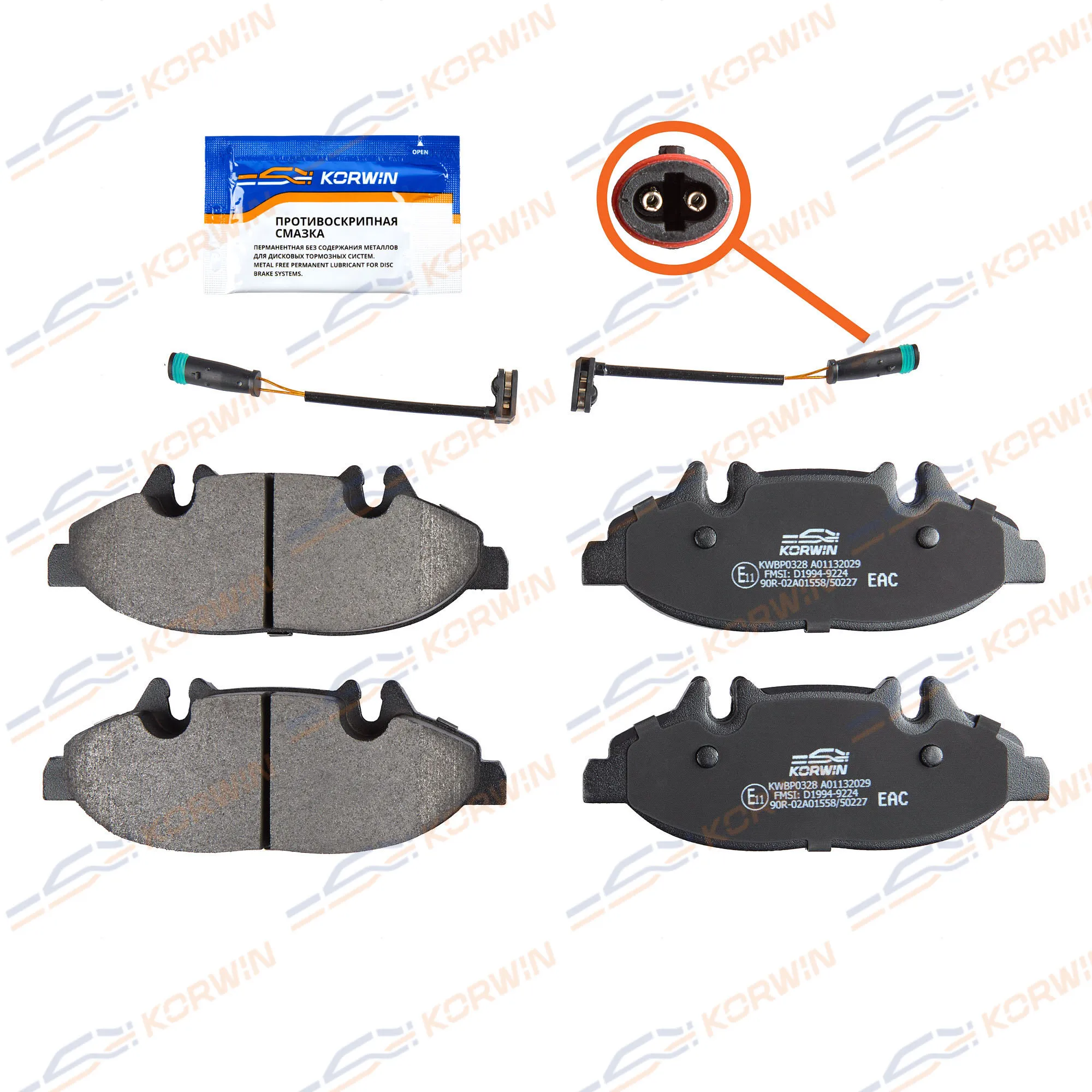 Колодки тормозные перед. Mercedes Vito/Viano (W639) 03- KORWIN KWBP0328