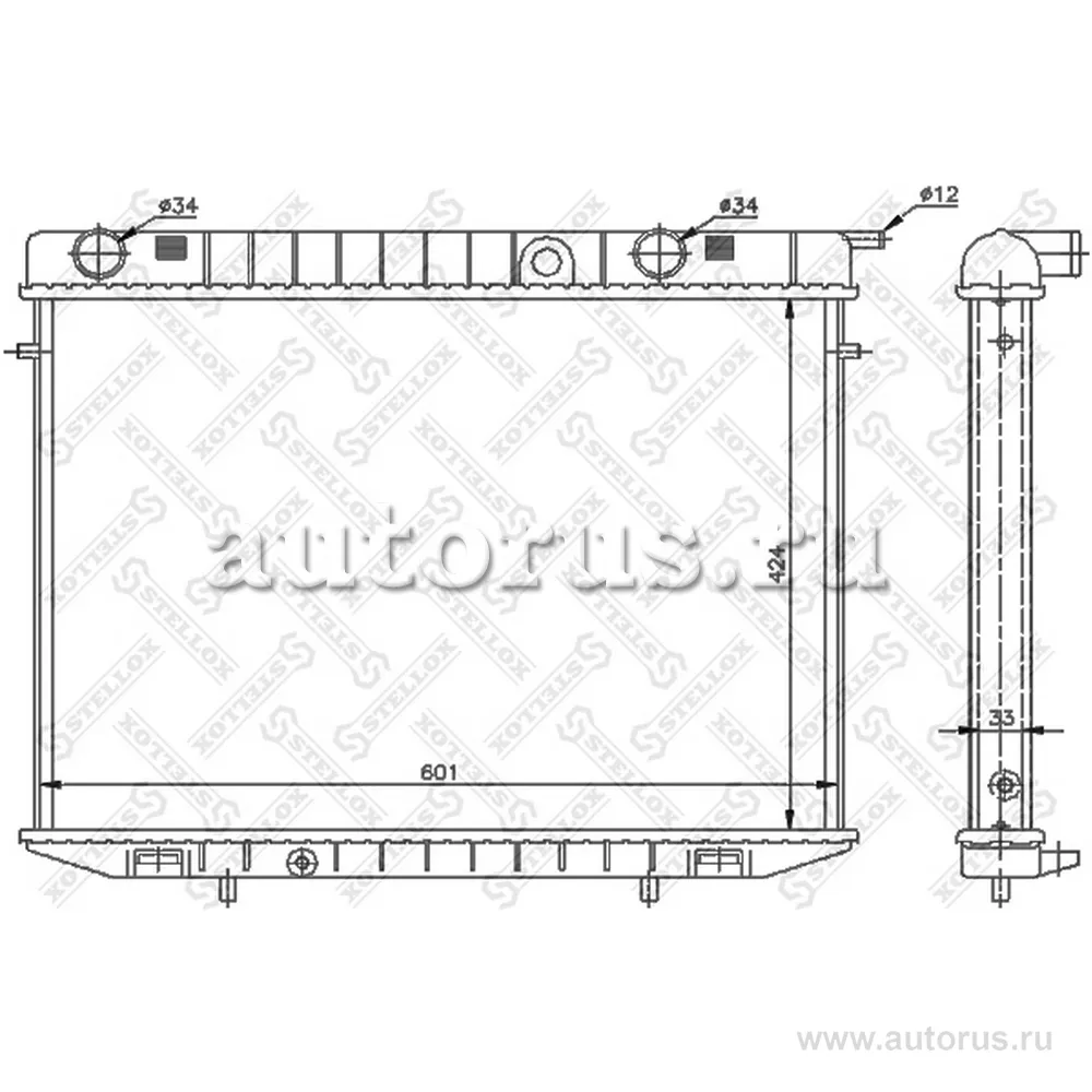 Радиатор системы охлаждения Opel Frontera 2.0/2.4 91-95 STELLOX 10-25141-SX