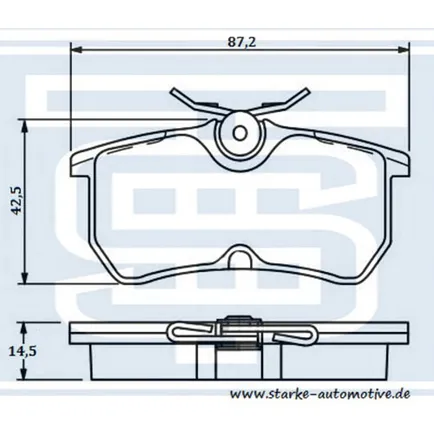 Колодки тормозные зад. FORD FOCUS I STARKE 176-714