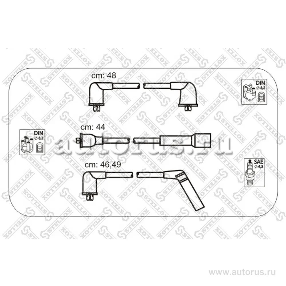 К-кт проводов Daewoo Matiz/Tico 0.8 98> STELLOX 10-30040-SX
