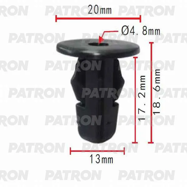 Фиксатор пластиковый Daihatsu, Lexus, Toyota применяемость: подкрылок, PATRON P37-0348