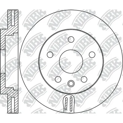 Диск тормозной передний OPEL INSIGNIA 08->/SAAB 95 II /VENT D=296MM NIBK RN1684