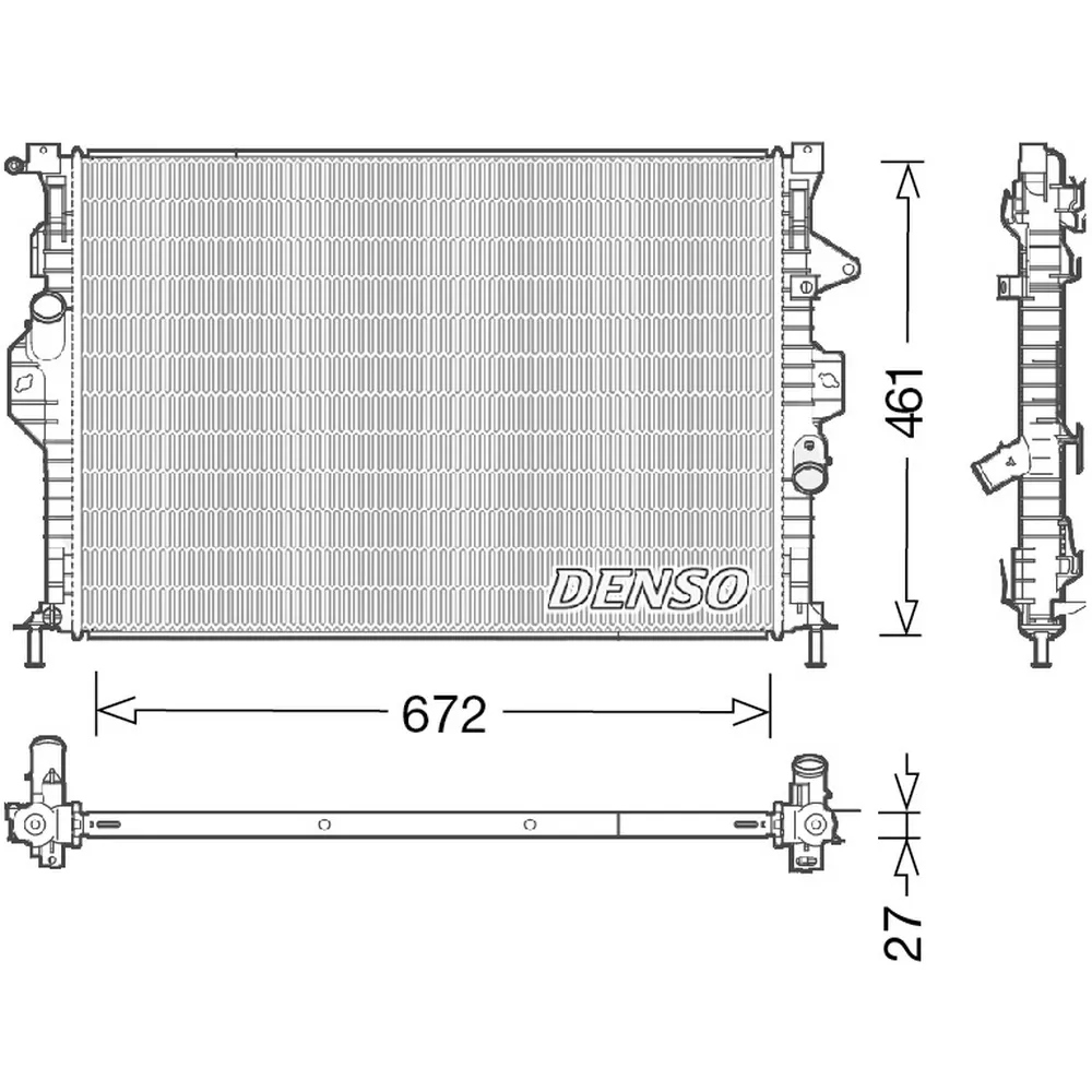 Радиатор охлаждения двс DENSO DRM10048